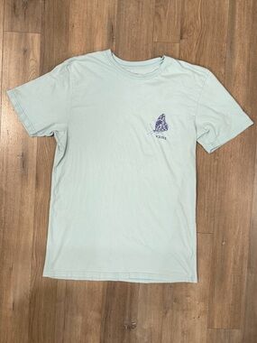 Vans Men’s Light Mint T‑Shirt with Navy Butterfly Pocket Graphic
